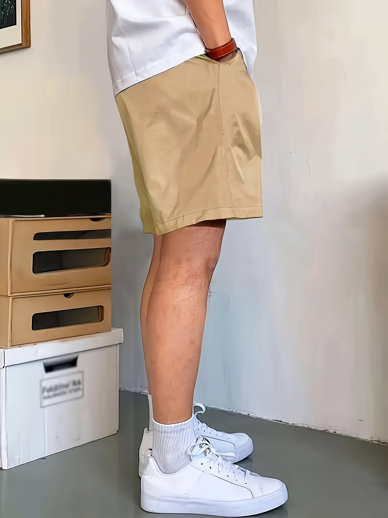 Men's Solid Shorts, Comfy Casual Fashion Shorts For Outdoor Sports