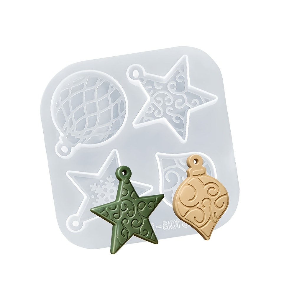 TEMU Set di piccoli stampi in silicone a tema con conchiglia e stella marina per creazioni in resina, ciondoli e campanellini in gesso profumato a