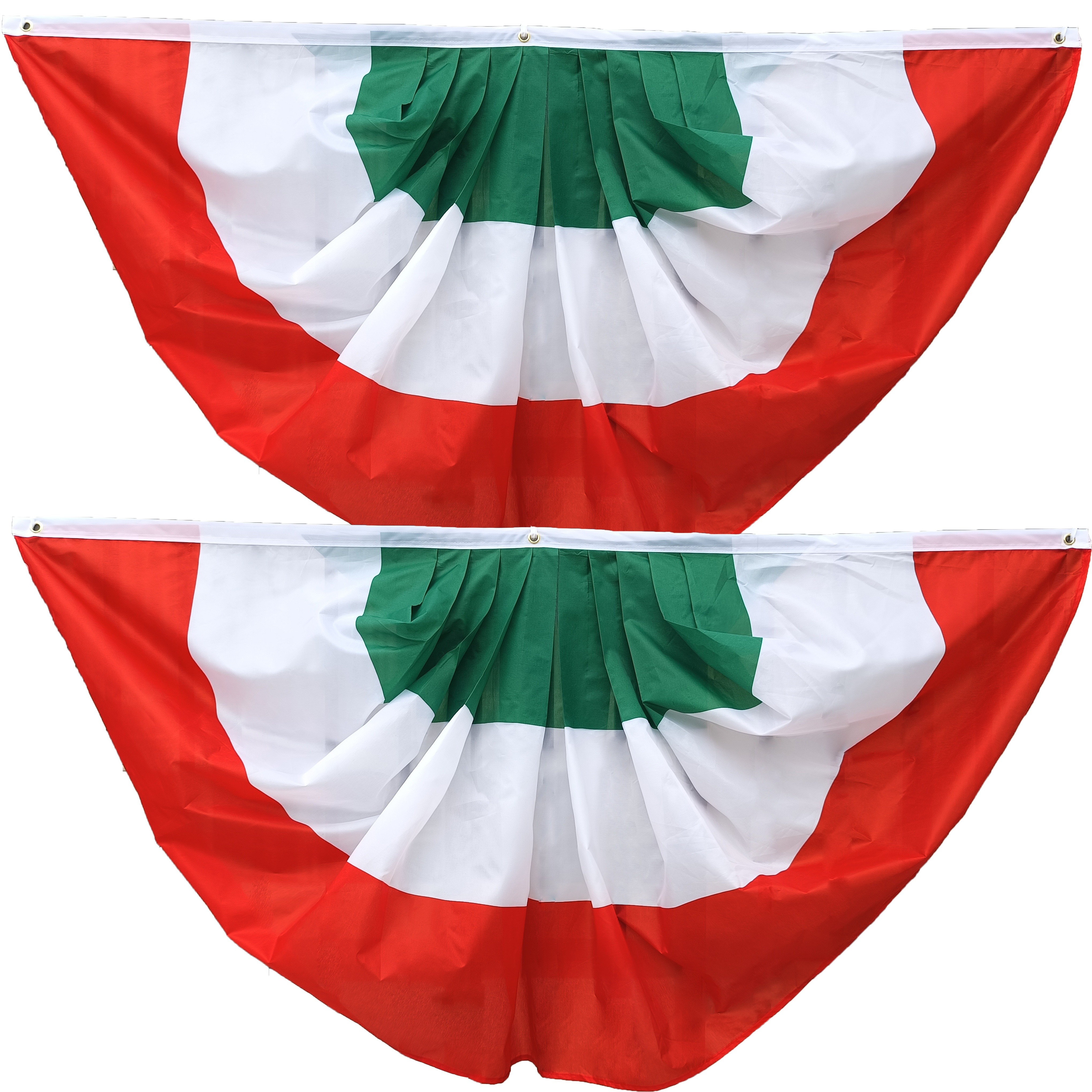 

2pcs, Italian Pleated Fan Flag Bunting 3 X 6 Ft Italy Pleated 2 Pcs Fan Flag Banner, Indoor Outdoor Front Porch Decorations, Italy Half Fan Flag Patriotic Holiday Decorations, Celebrations