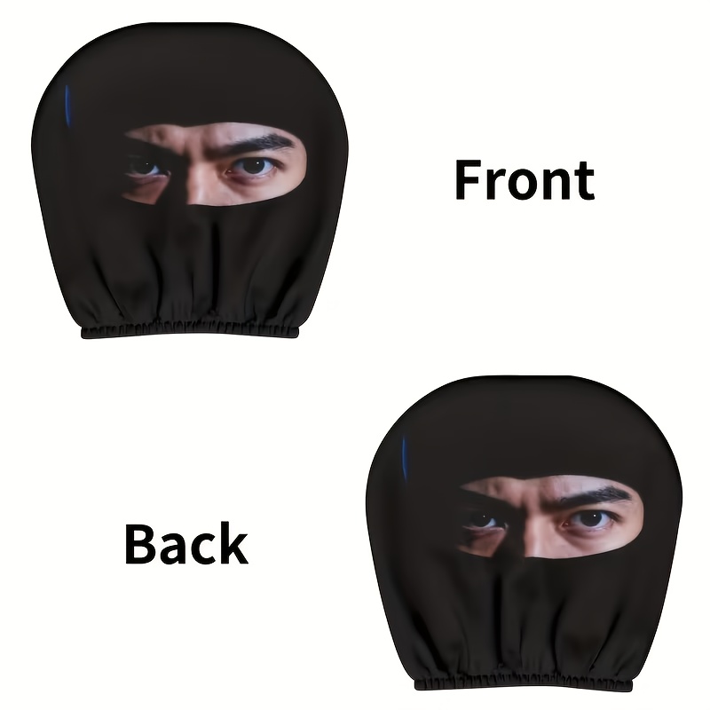 2 Mysterious Mask Printed Covers - Models, And Remove, Easy To Clean, Essential For Urban Commuting, Suitable For , Ideal In-car Accessories