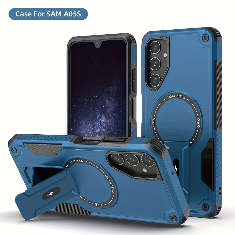 TEMU Mecha Series Phone Cases Suitable For A54, Drop-resistant Cases For A52s With Magnetic , New A35, Protective Covers For A55, Full Coverage For