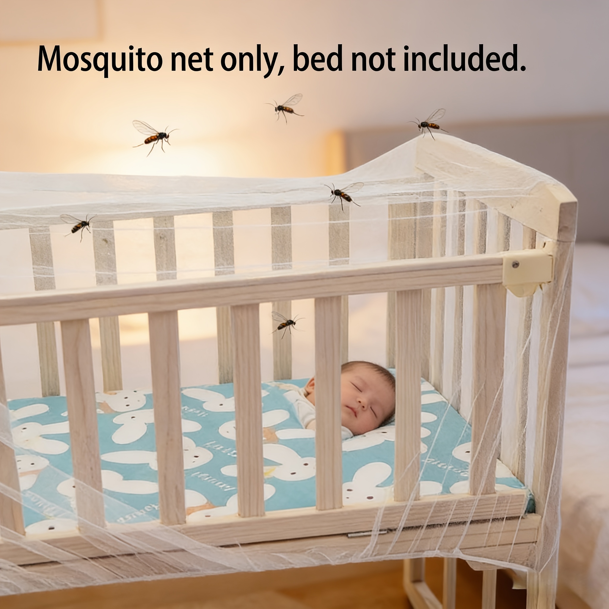 moustiquaire de lit pour enfants - respirante et ventilée - facile à  , tissu en   légère,   pour lits et berceaux denfants, -insectes