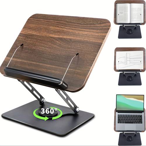book stand for reading book holder height angle adjustable 360 rotating foldable and portable lightweight for office kitchen school recipe magazine tablet