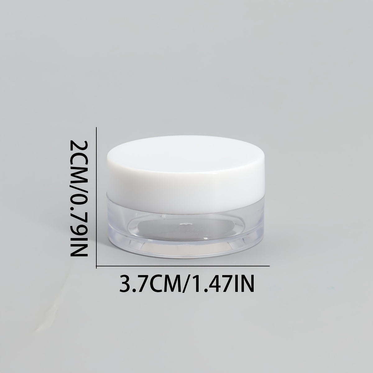 1pc 5g Empty Transparent Plastic Loose Powder Box With White Puff Eyeshadow Honey Powder Bottled Trial Portable Travel Bottled Cosmetic Packaging Materials