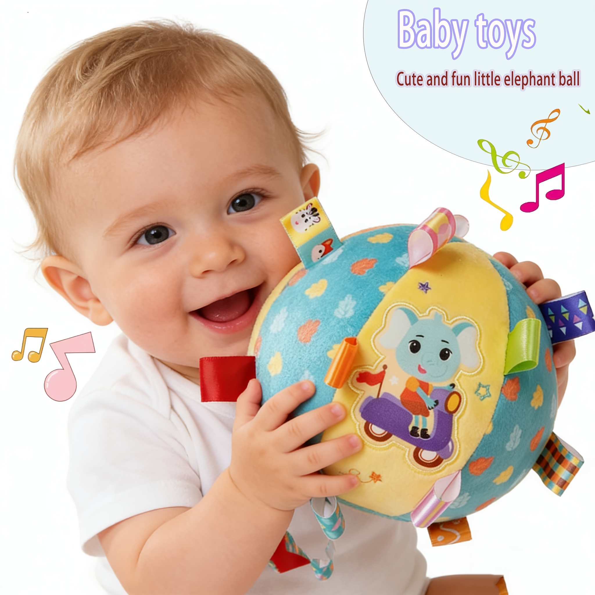 Image of Cute Hand-grasping Ball Toy, Early Education Starter For Toddlers, Shaking And , Label Ball, Easy To Hold, Parent- Interaction Toy For, Random Position And Color