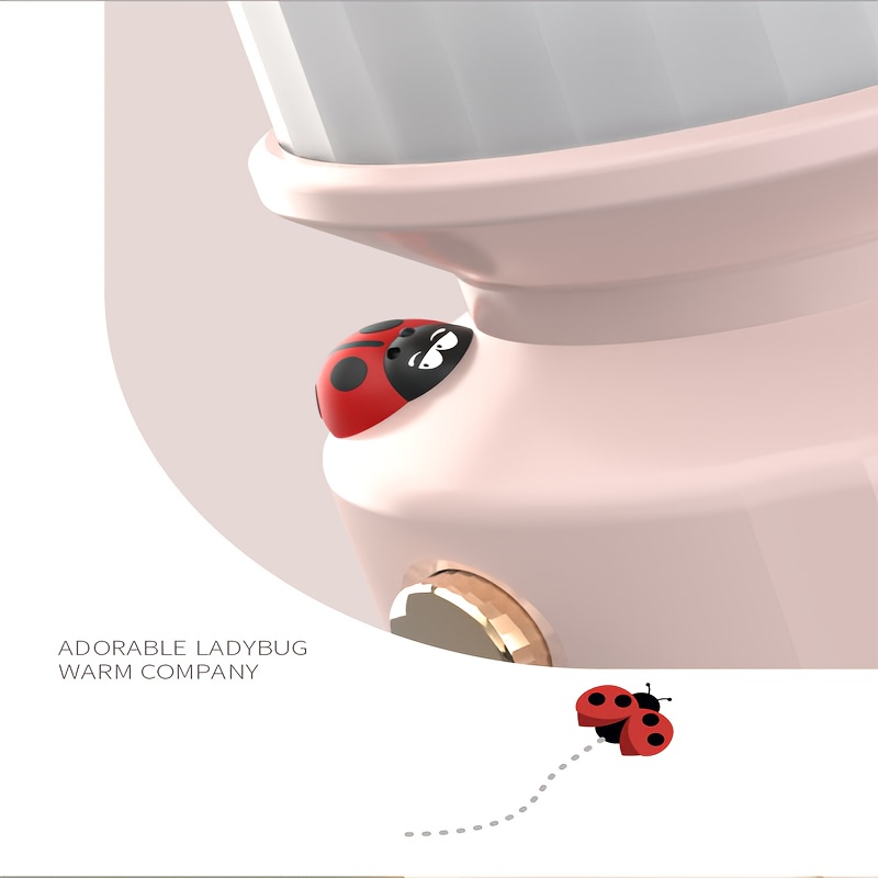 ladybug   bedside reading lamp portable rechargeable led night light with adjustable brightness 3 color     design battery powered for dorm bedroom study office dorm room lighting durable plastic body polished   button control operation dorm room lighting modern lighting lightweight design Product details 7