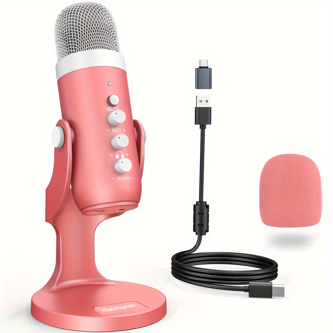 

Haomuren Usb And Cancellation, Gain , , And Volume Adjustment For , Singing, , Conferencing - , , No Battery