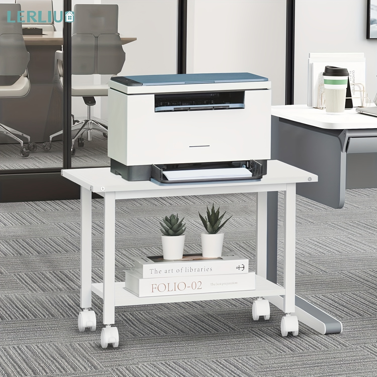 

Lerliuo Desk Stand, 2- And , Lockable For , ()