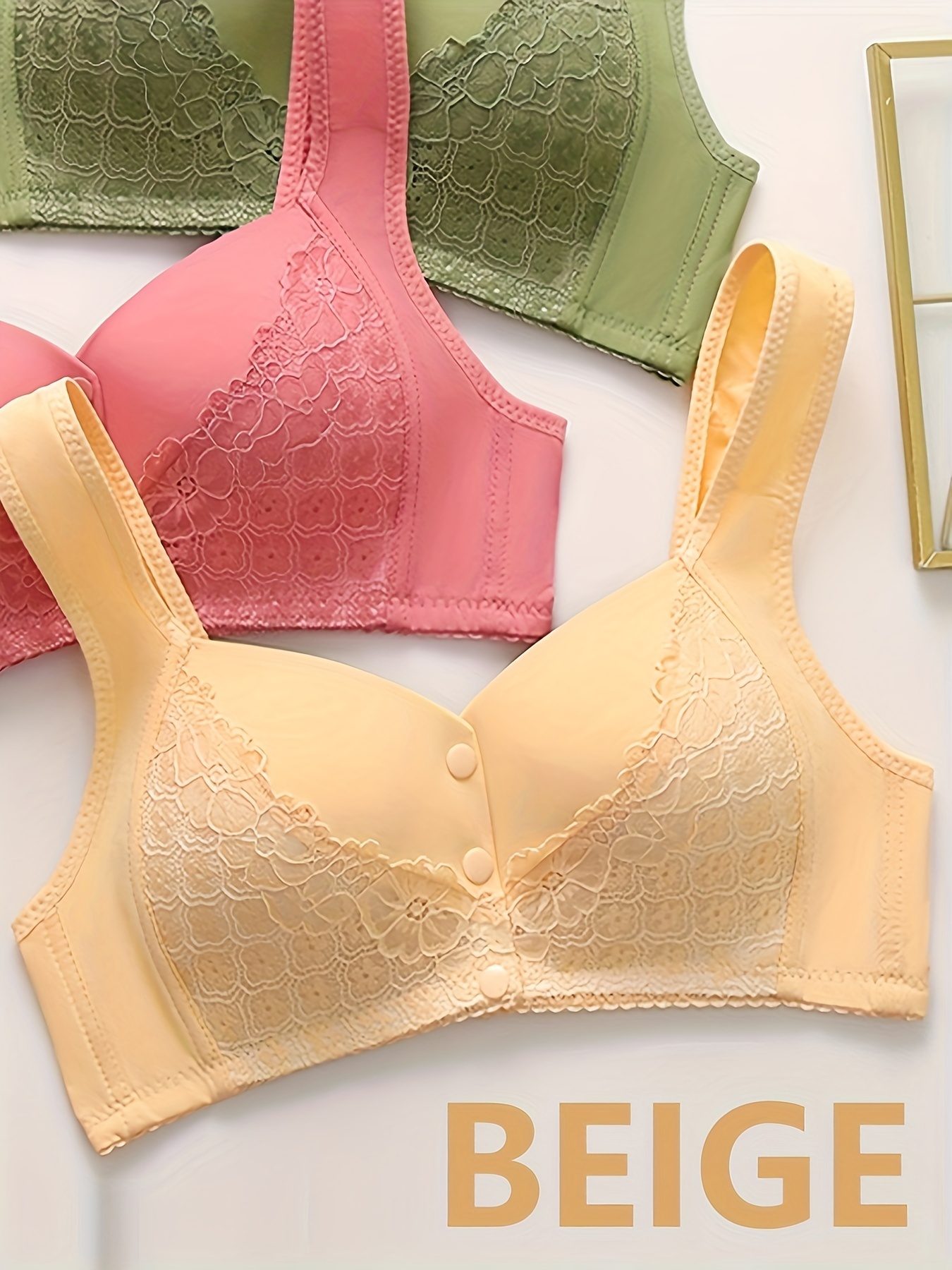 Soutien-gorge De Maternité En Dentelle Unia、快適で拡張可能な Avec Boutons Pour Lallaitement detalhes 4