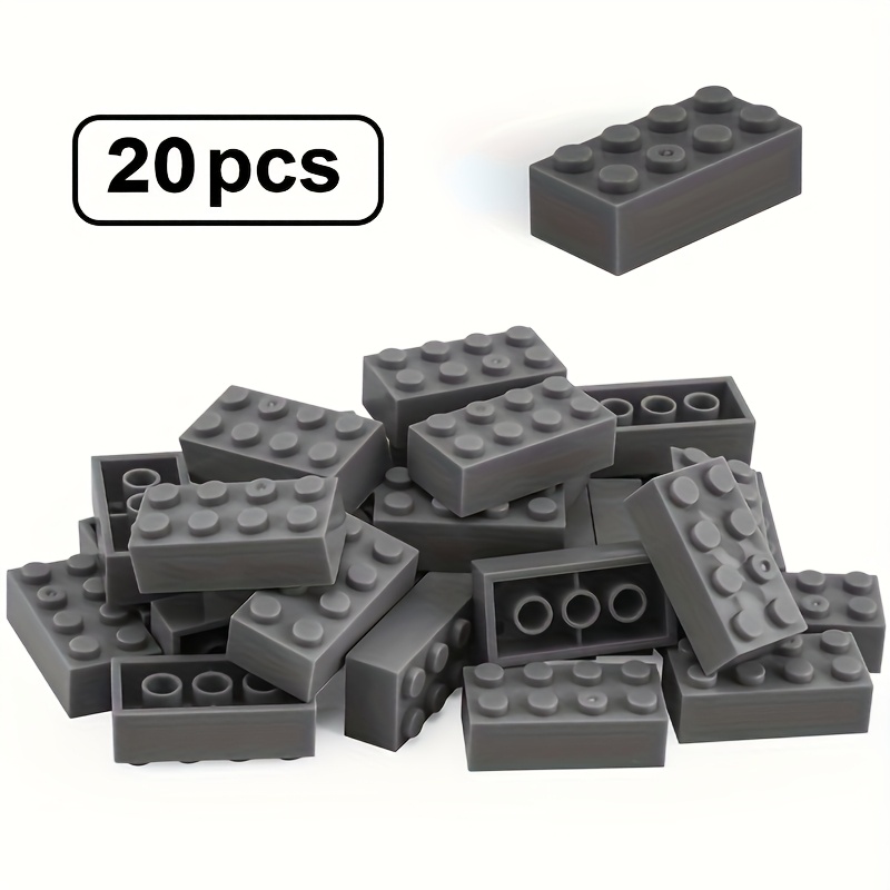 Bulk Solid Bricks Grey Orange 3001 Compatible with Major Brands