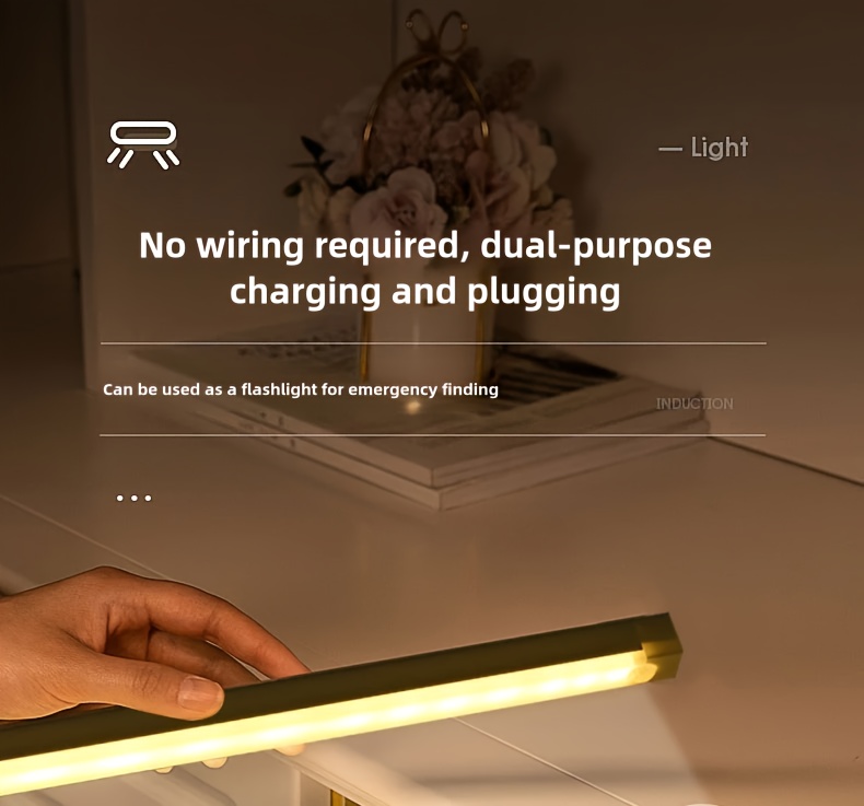 200mAh 400mAh Rechargeable LED Motion Sensor Night Light - Street & Area Lighting - Wireless USB Powered, Auto-On Motion Detector, Under Cabinet Lighting, Warm/White Color Options, Perfect for Kitchen, Wardrobe, Dormitory, Hallway, Stairs