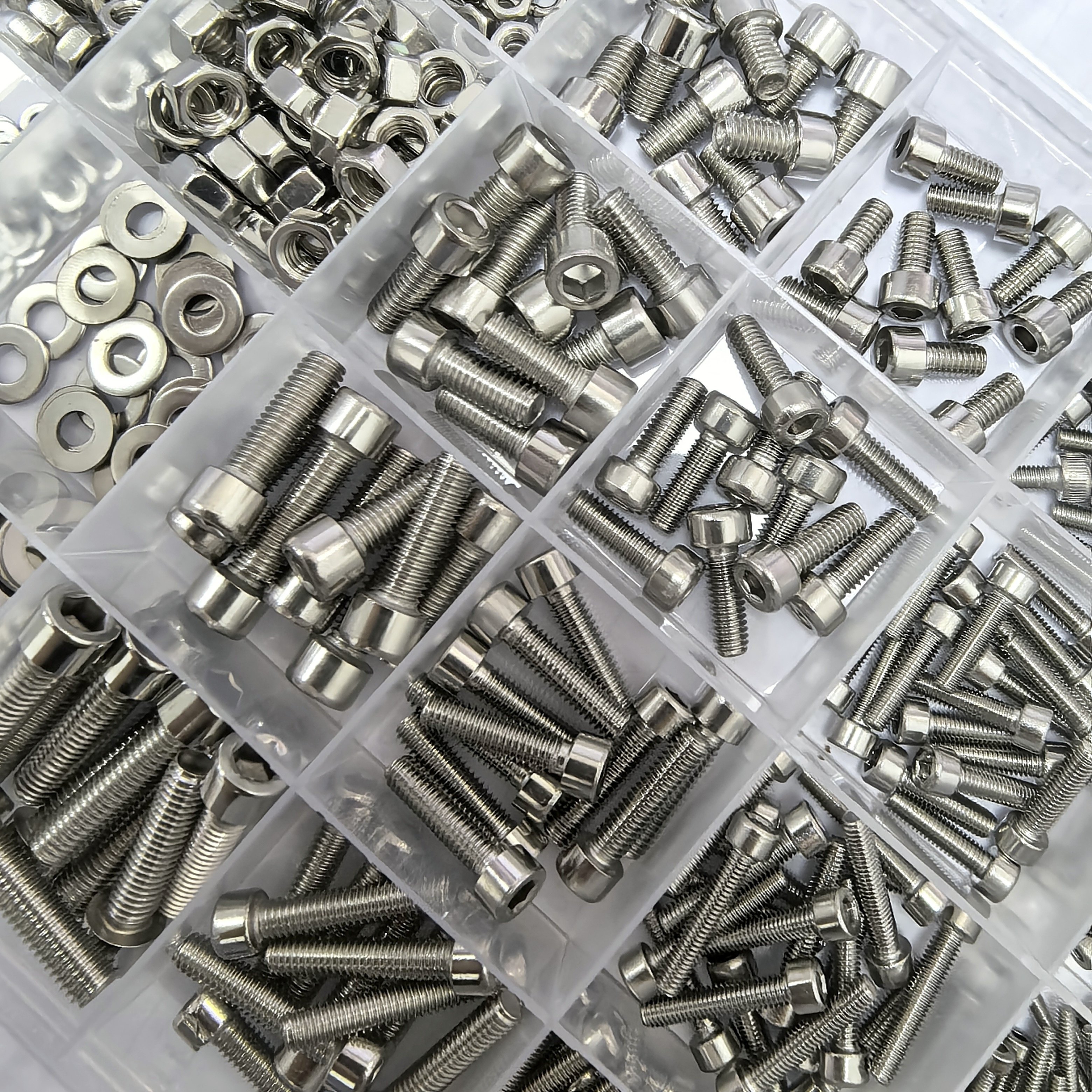 

880pcs Steel And Bolts Kit, Specifications, Hex , 8.8 , Left- Thread, , -, Includes M2, M3, M4, M5, Washers, In