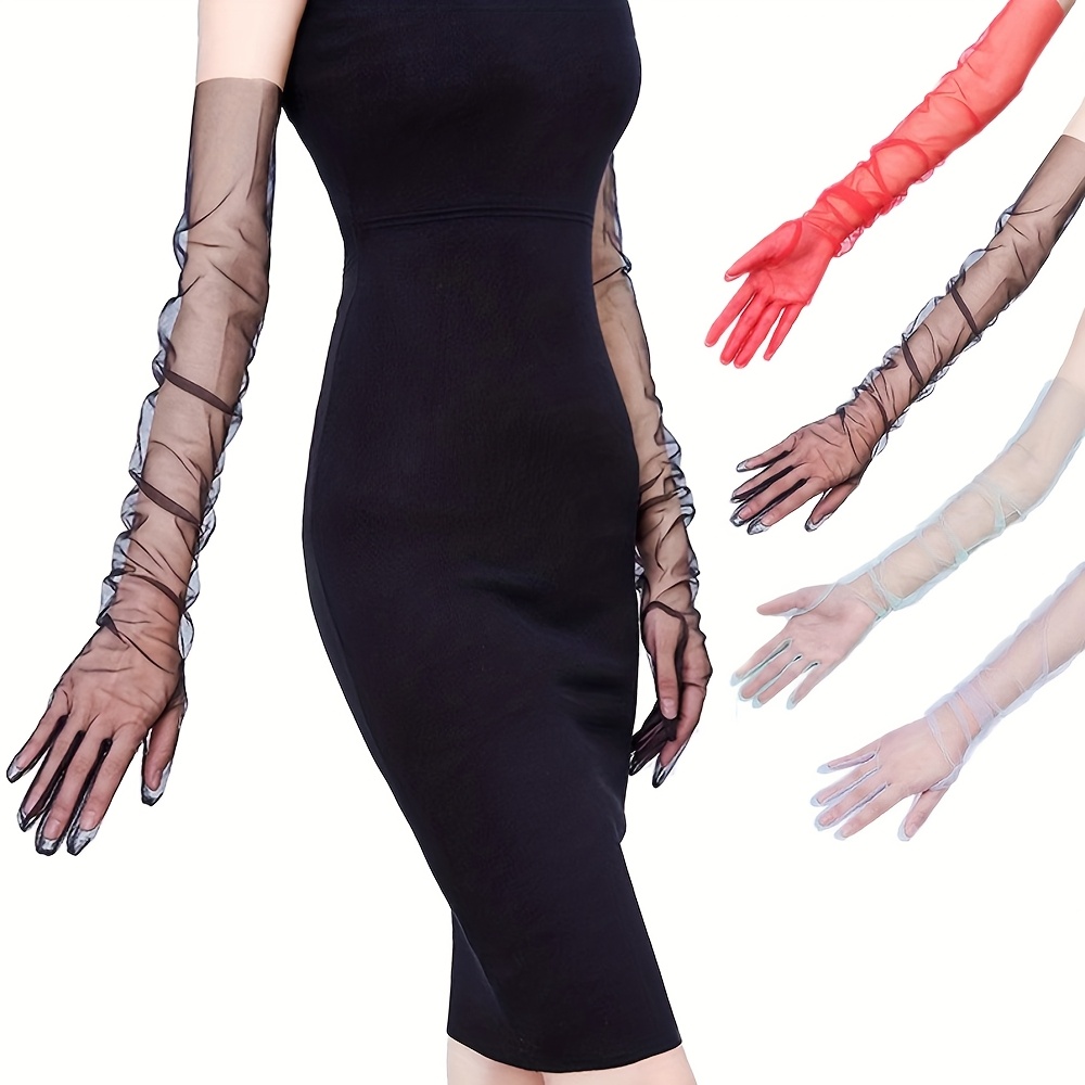 mesh tll handschuhe lady vintage hochzeits handschuhe damen - Temu Austria