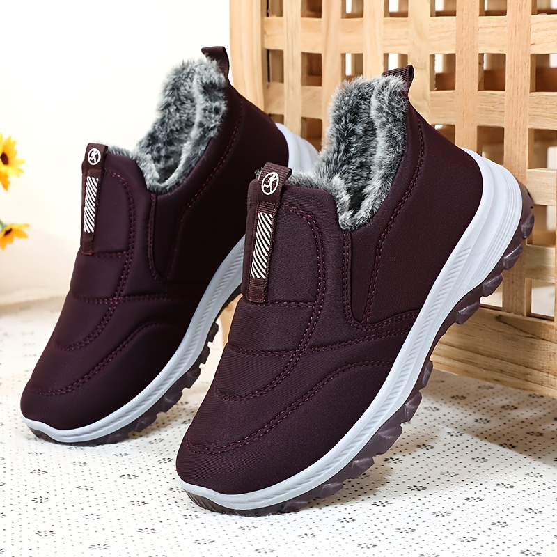 Women's Snow Sports Warm Boots, Fleece Thickened Insulated Shoes