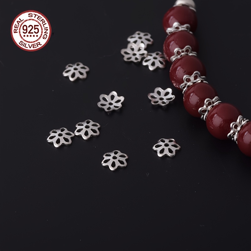 20pcs S925 Sterling Silver Spacer Bead Caps & Bead Spacer Additions