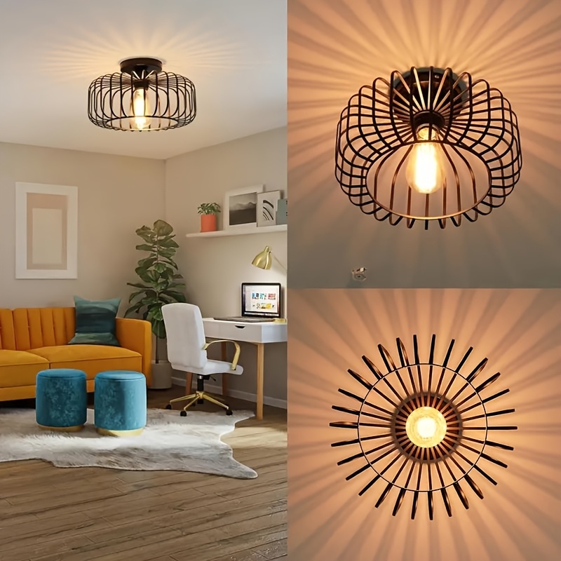 Modern Black Ceiling Light with E27 Socket