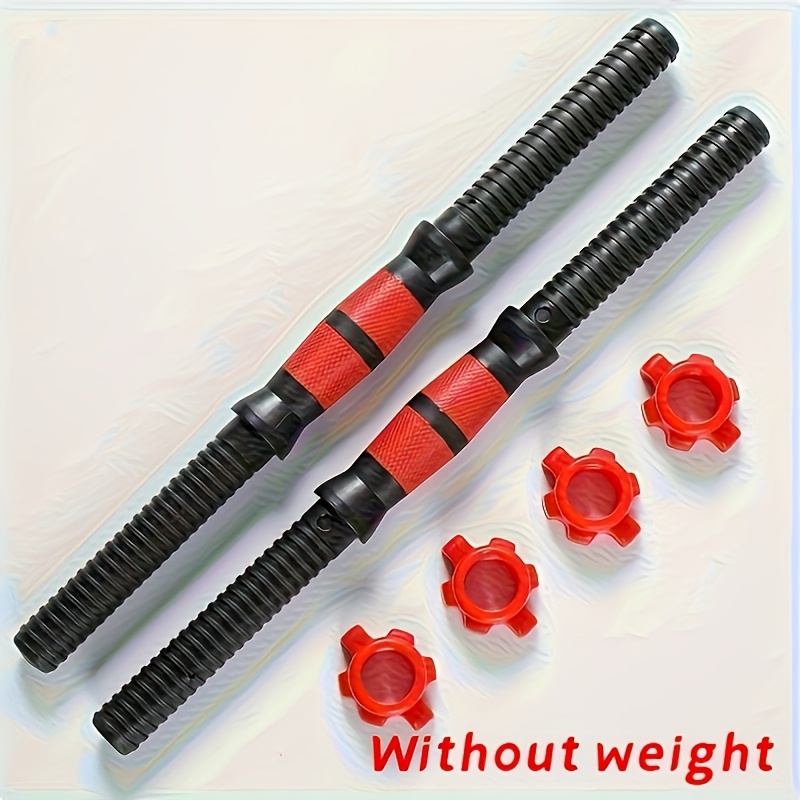 TEMU Set d'haltères universel - 2 barres de poids + 4 boulons, barres d'haltères universelles pour entraînement de force et de fitness, système de