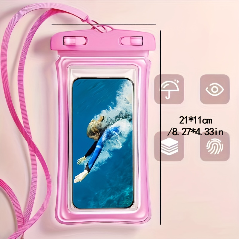 1/2/4pcs IP65 Waterproof Bag Secure-Lock Thick Cushion For 7-inch Phones Swimming Surfing Beach Cruises Skiing Outdoor Sports_voghion.com