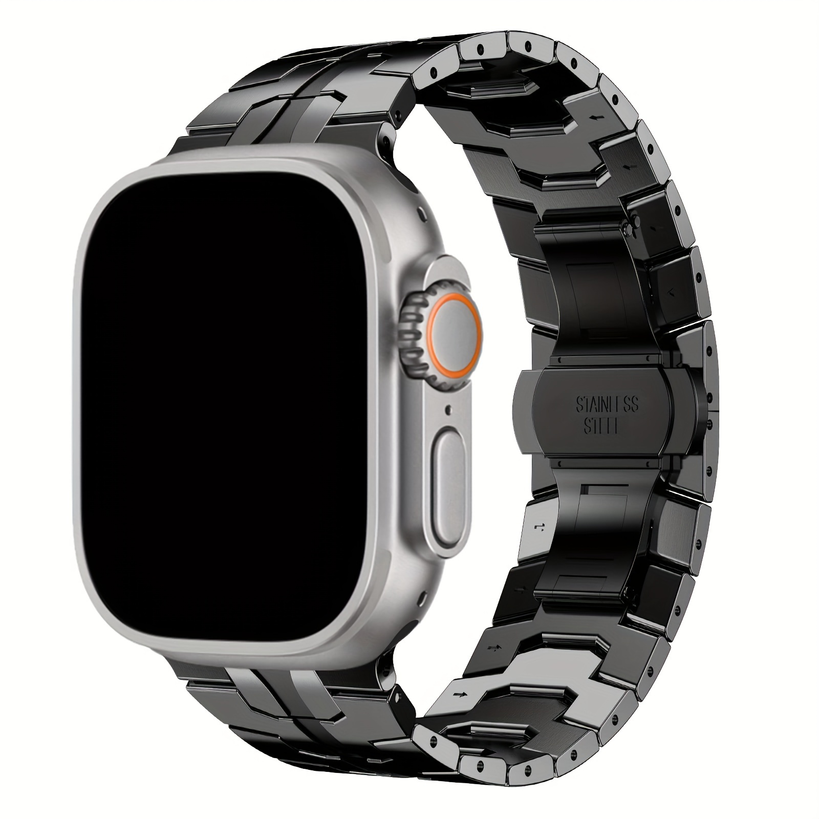 Stainless Steel Band For Watch Band 49mm 46mm 45mm 44mm 42mm 38mm 40mm 41mm For Men, Metal Watch Bands For Iwatch Watch Ultra/ultra 2/3 11 10 6 5 4 3 2 1 Women Mens Stainless Steel Strap Wristband