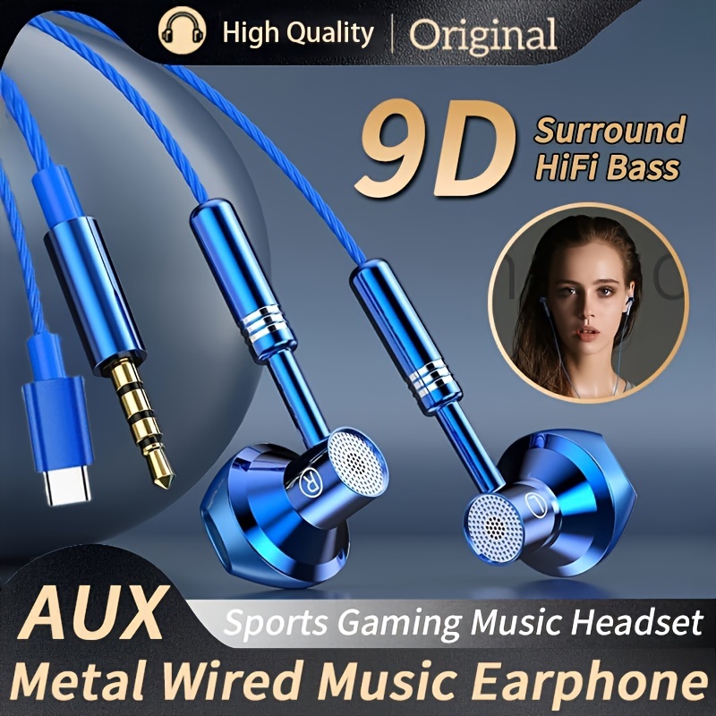Auriculares USB C, tipo C, Galaxy S21, S23, Ultra S20, FE, auriculares con  micrófono HI-FI audio magnético USB C auriculares para iPhone 15 Pro