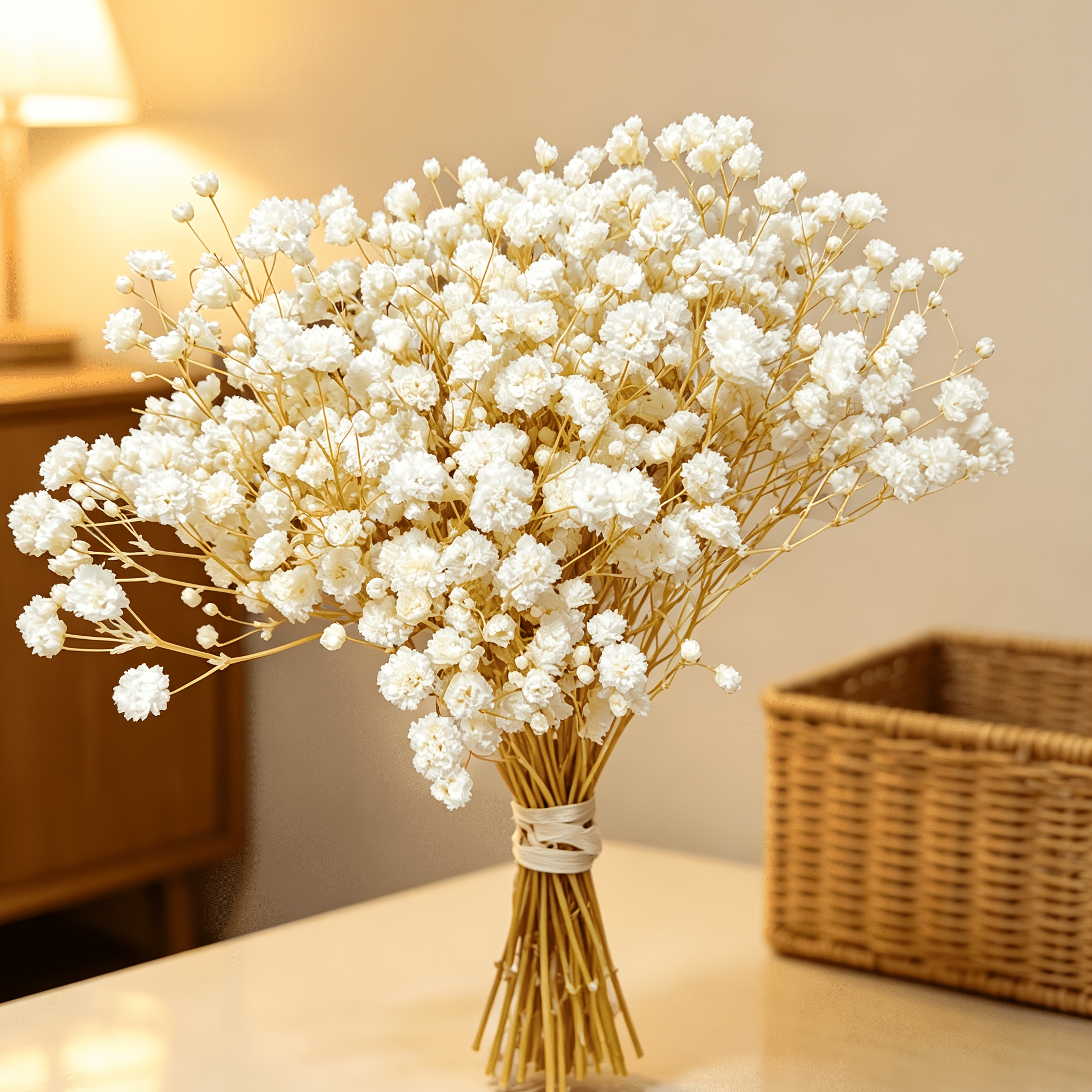 TEMU Aproximadamente 122 Flores de Aire de Blancas en Verdes - Mini Ramo con Realista y Flores de Aire de Ultra-Realistas, para Decoraciones de ,
