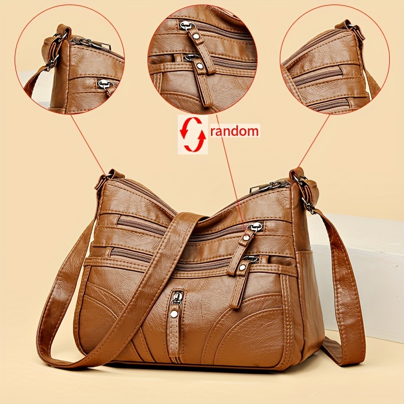 025 large capacity soft single shoulder crossbody bag - Temu