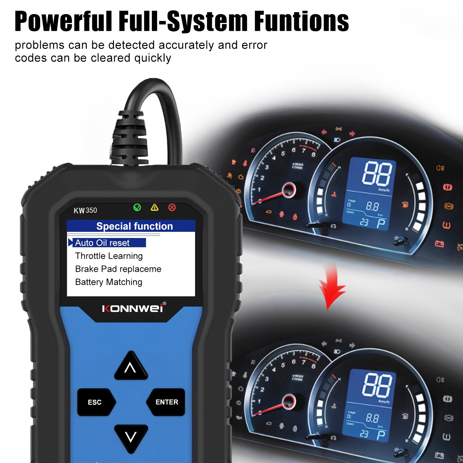 for vw for   for   seat series   12v obdii car fault detector full function vehicle fault   instrument auto scan tools code reader Product details 7