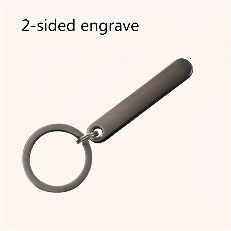 Image of Personalized Titanium Alloy Keychain With Custom Name And Phone Number - Anti-lost Dog Tag, Bag Decoration, Car Interior Additions Gift