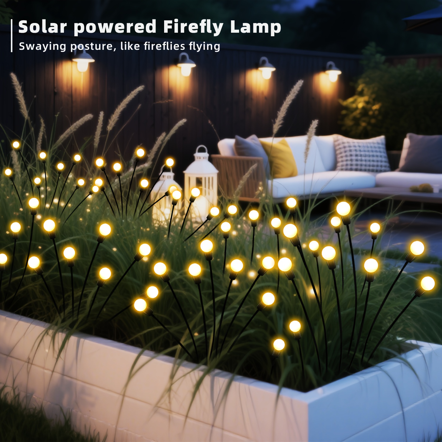 Solar Firefly Smart Light with 8 Flashing Modes