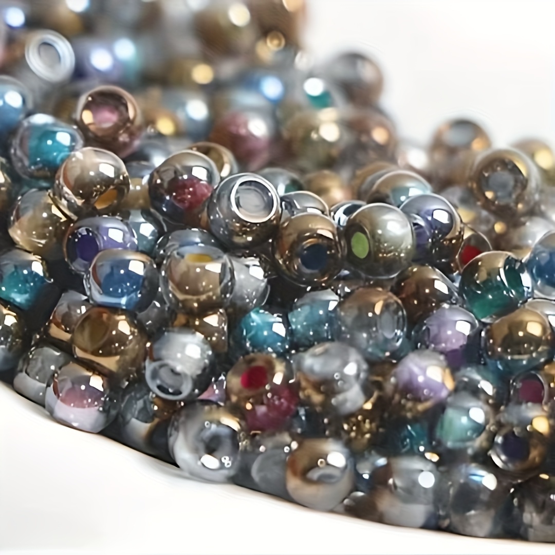 High Quality Uniform Transparent Bead Core Rainbow Glass Beads
