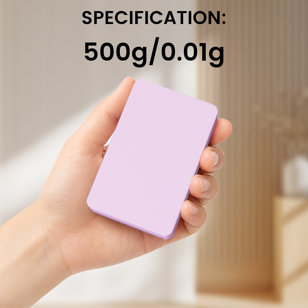 TEMU Smart Counting + Peeling Pink High-precision Jewelry Electronic Scale 0.01g Portable Mini Pocket Scale, (oz/g/ct/gn/dwt/tl/ozt) One-button