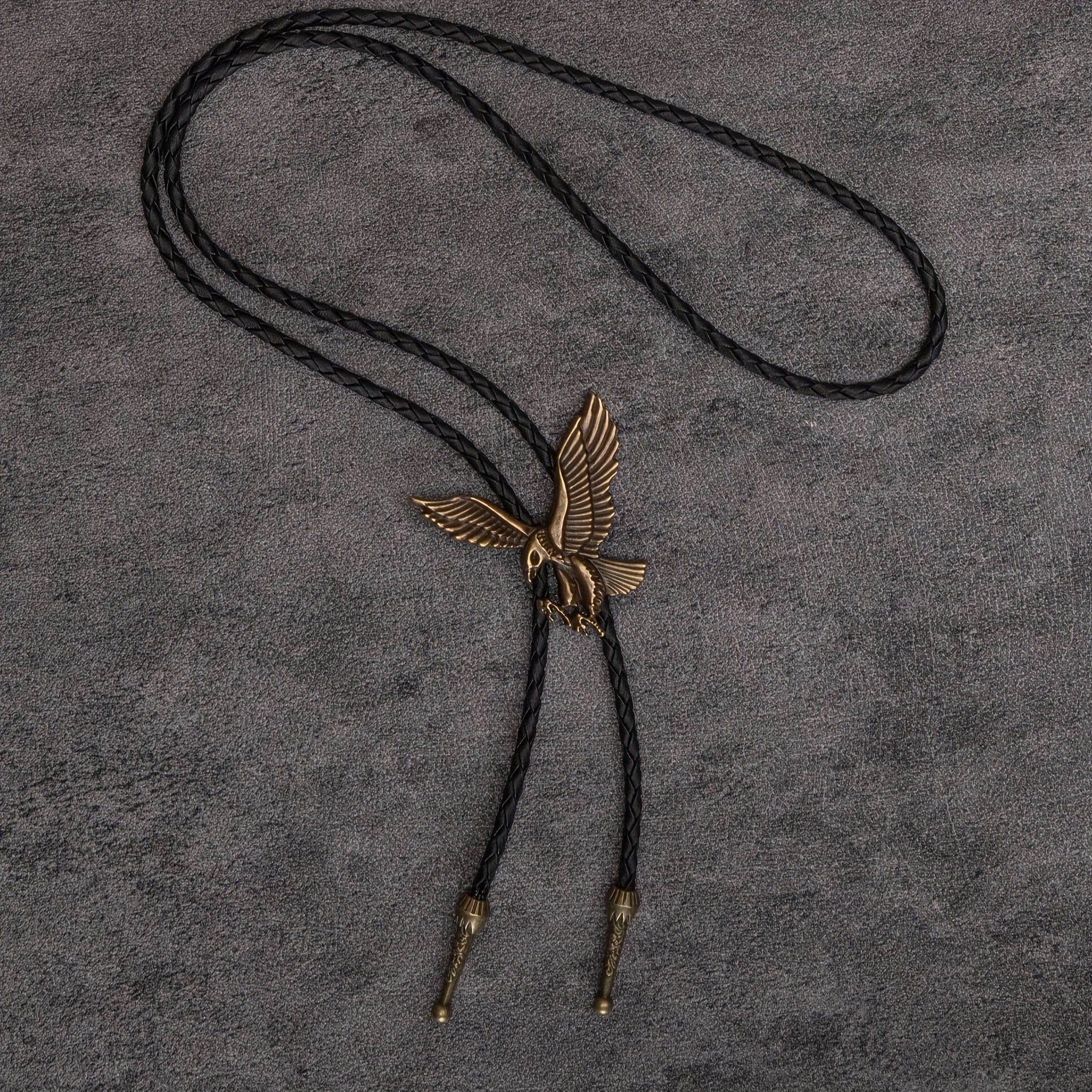 TEMU 1pc European/american Western Style Eagle Men's Bolo Tie Necklace, Neck Cord