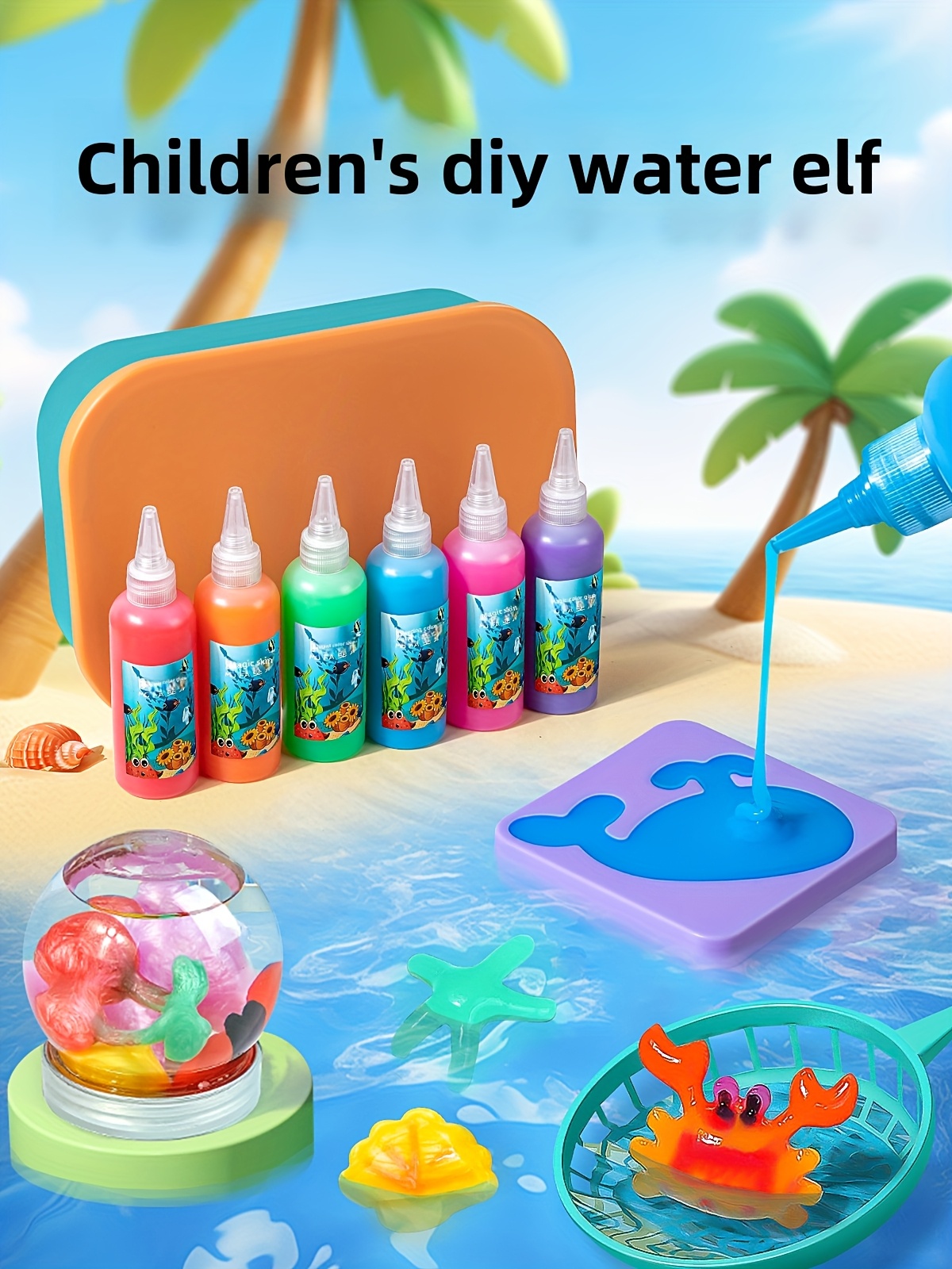 29 15pcs   new and unique diy toys magical water   craft supplies kit diy toys ocean animal molds suitable for halloween christmas thanksgiving birthday gift Product details 1
