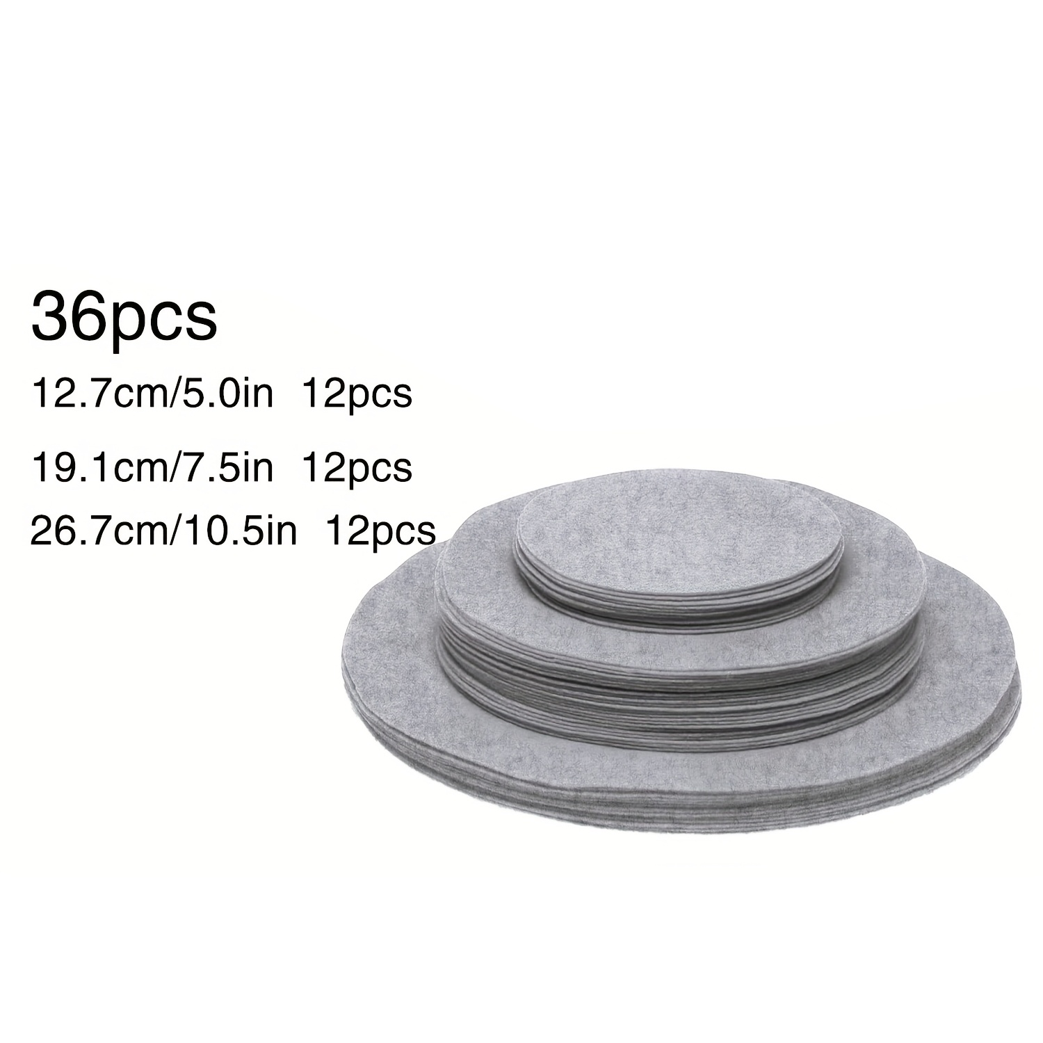 TEMU 36 Round Felt Coasters For Protecting Dishes, Serving As Dividers For Plate Storage, Essential For New Year And Christmas, In 3 Sizes For