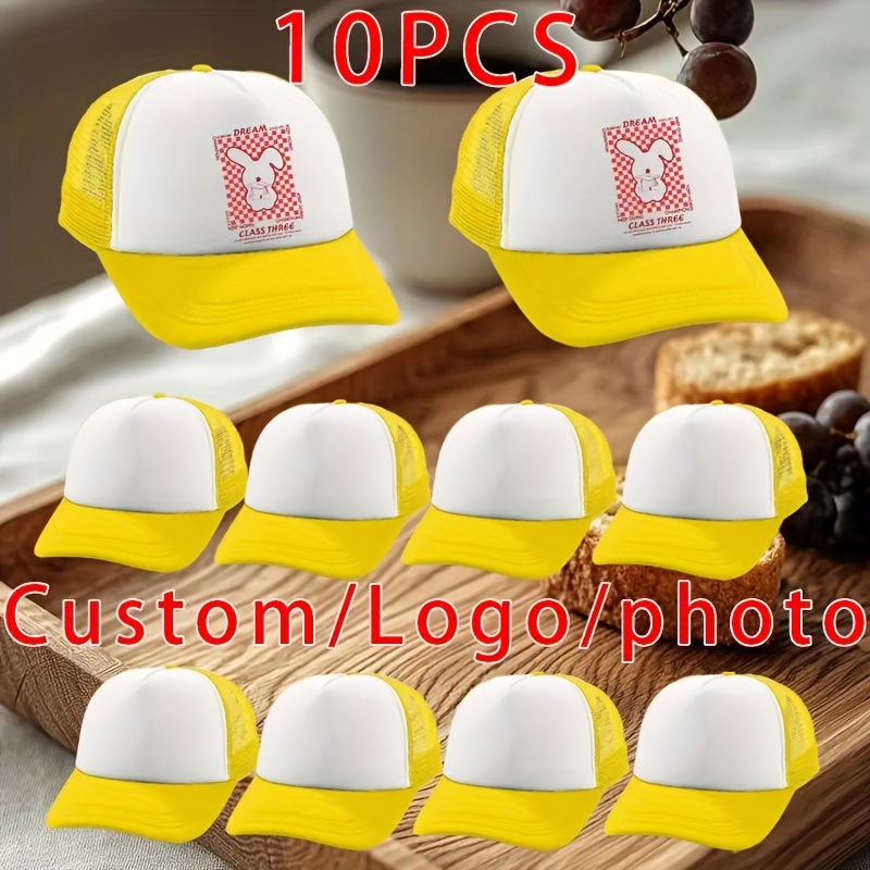 10pcs Customizable DIY Casual Style Baseball Caps