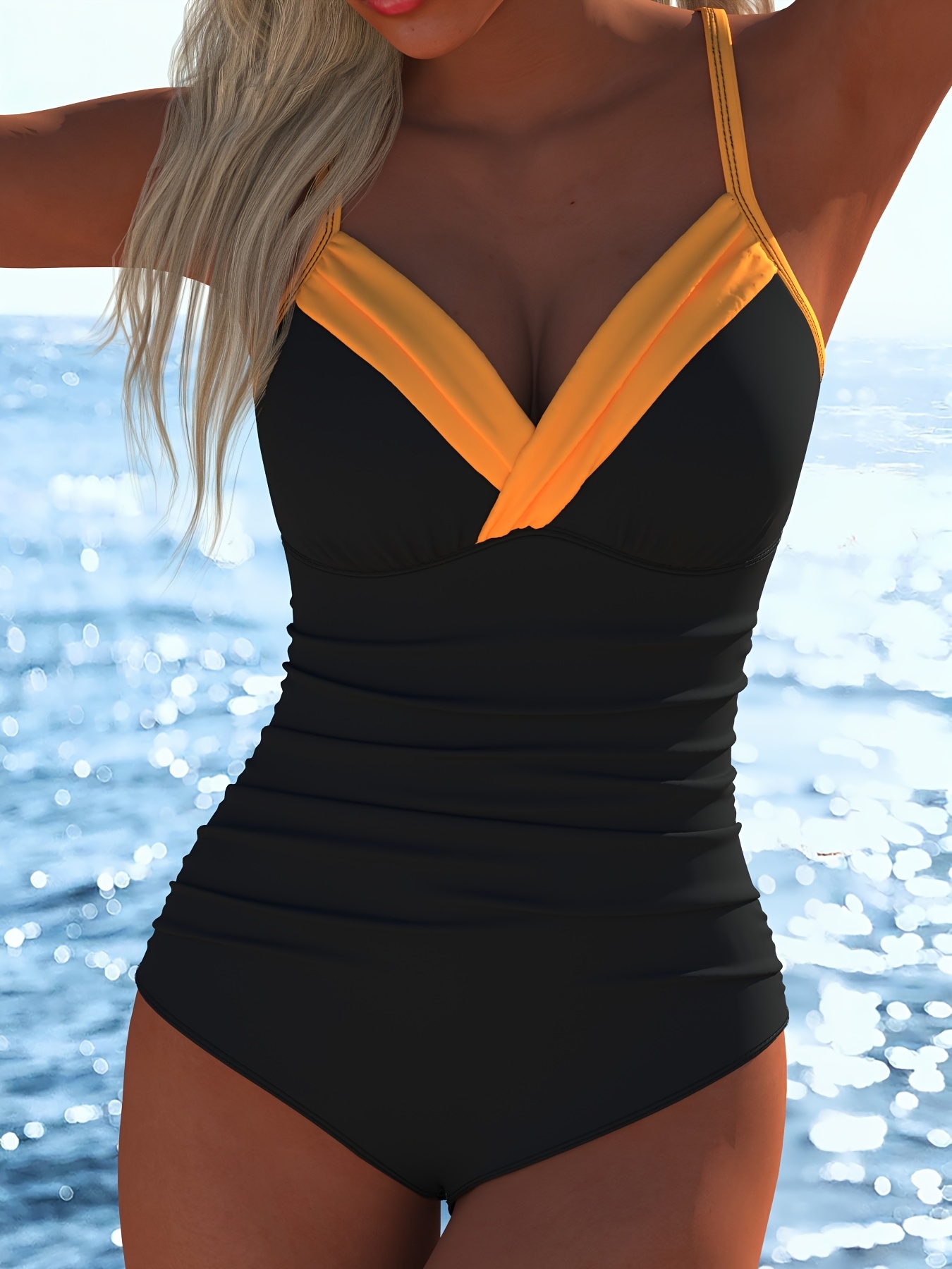 white christmas dresses Double-Strap Tied Swim Dress main image 0