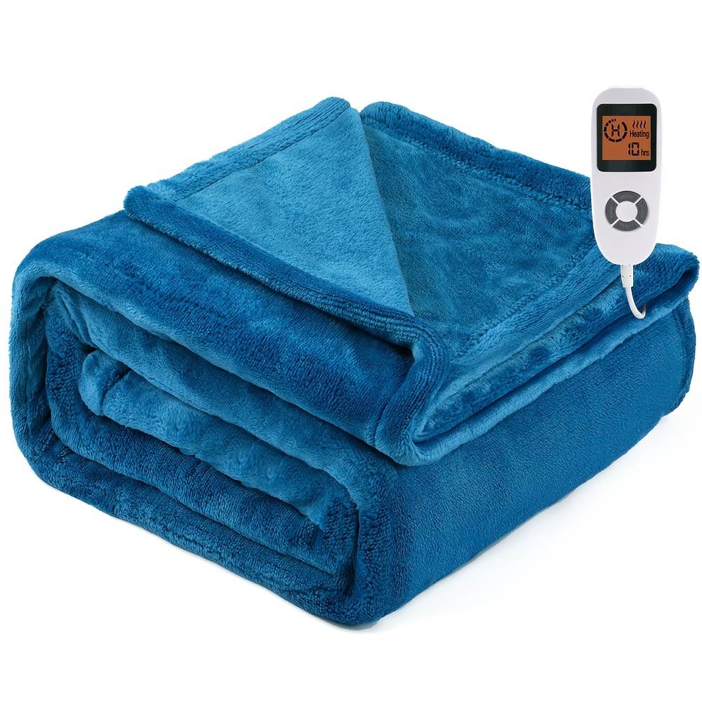 

Super Soft Electric Blanket, 60"x50" Electric Throw Blanket For Bed, Digital Display Control Blanket With 10 Heating Levels & 10 Timer , Auto Off, Machine Washable For Home Office