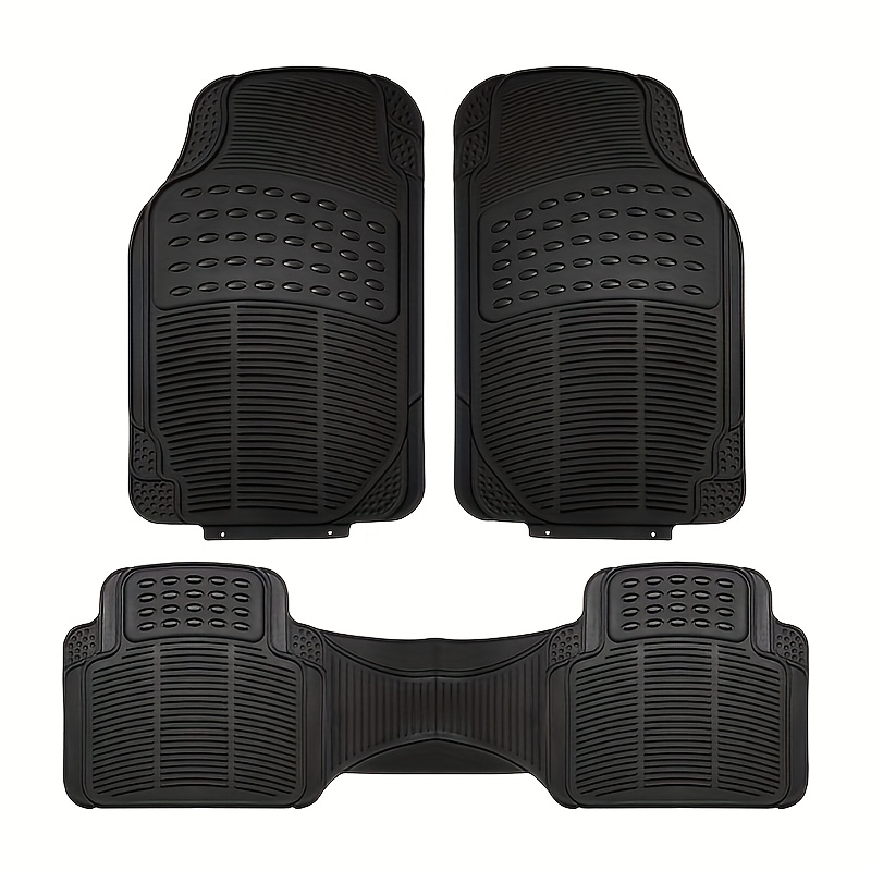 

3pcs Car Mat Set - Floor Mats Suitable For Sedans And Suvs - , Waterproof Pvc With Non-slip Grips, Rubber Mats For Front And Rear Seats, Winter Compatible, Car Floor Mats.