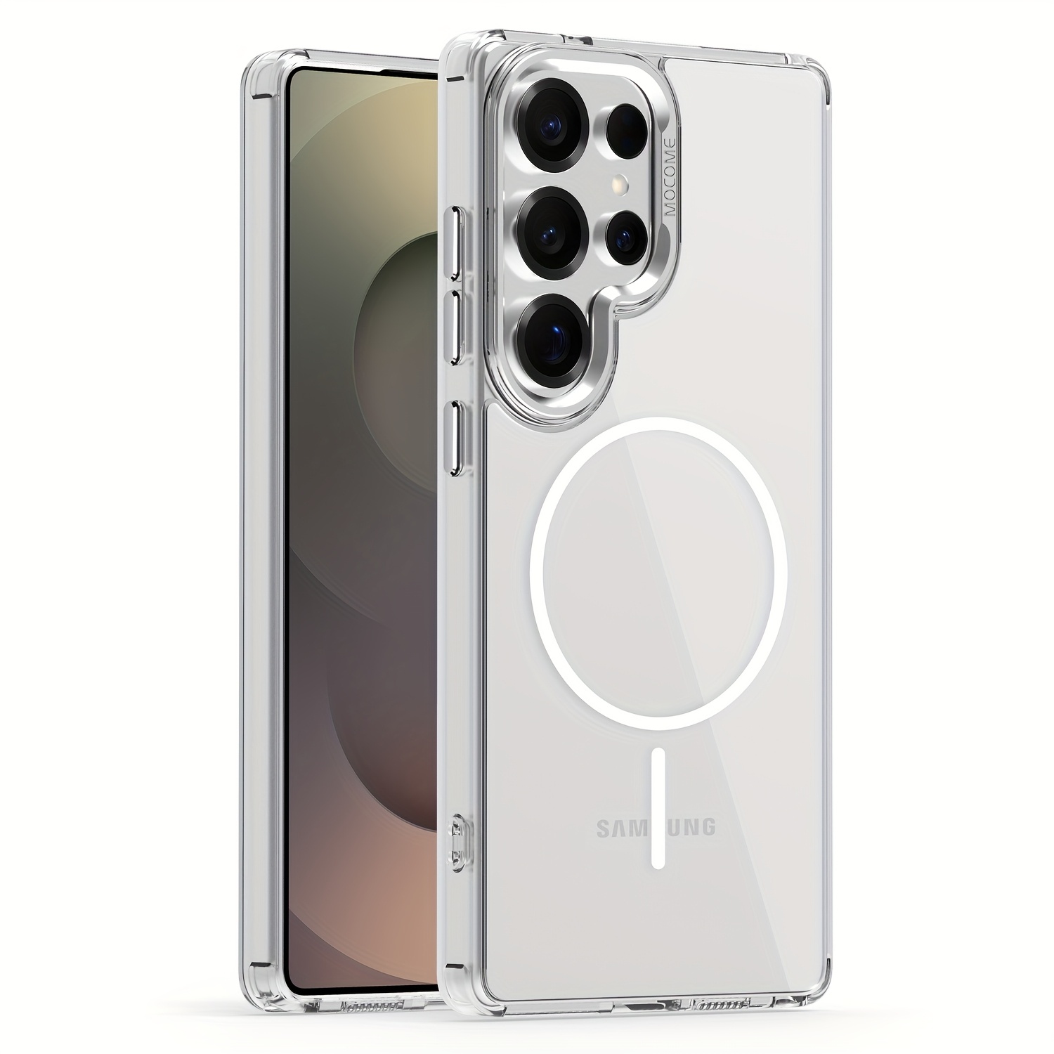 TEMU Phone Case: Magnetic Phone Case For S25/24 Ultra, Air Cushion Drop-proof Case For S24 Plus, Ultra-thin Transparent Protective Cover For S23 Fe,