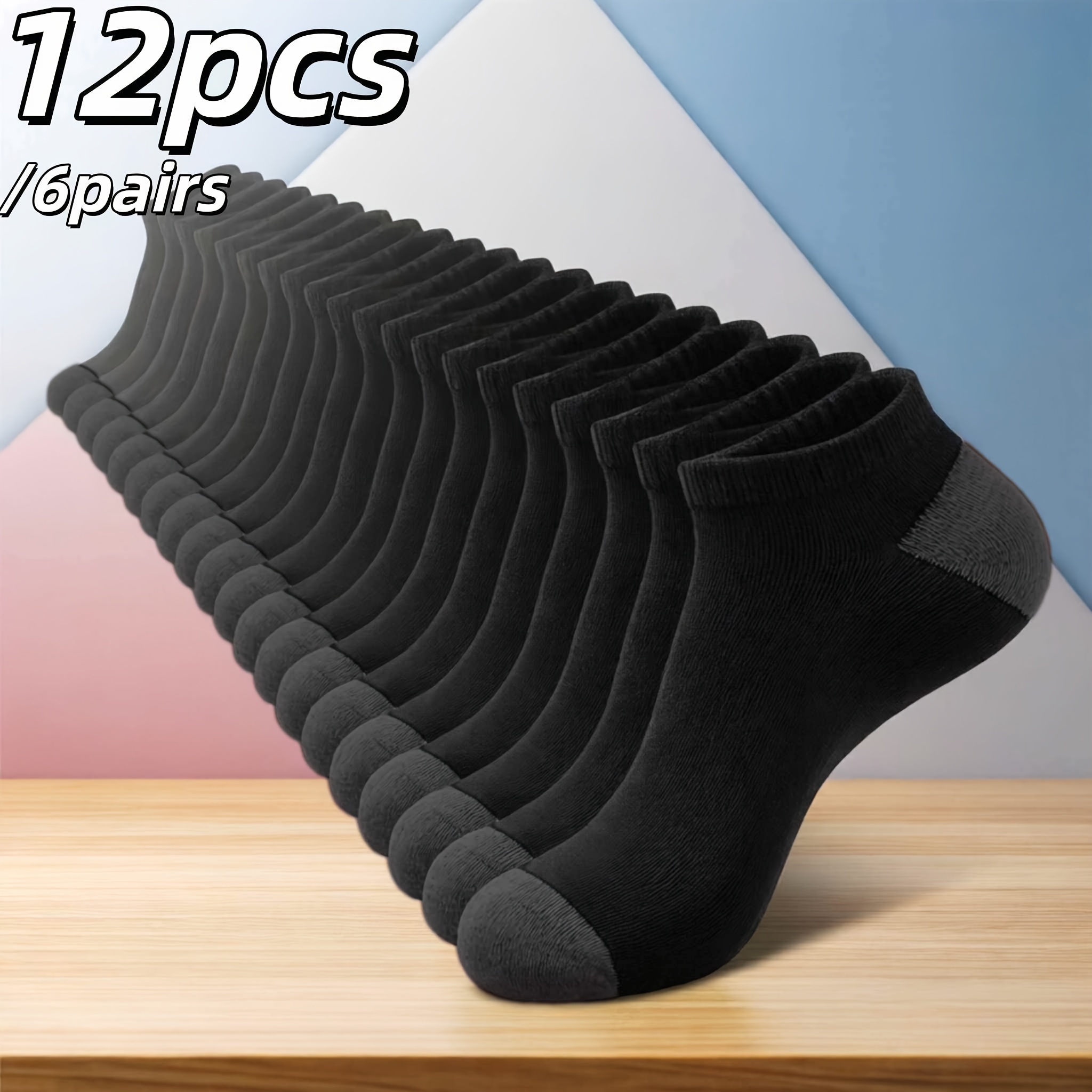 E-shop [12er-Pack Herren Verdickte Feuchtigkeitstransportierende Sportsocken] Herbst- und Winter-Wadensocken, Elastisches Rippchen, Fußgewölbestütze,