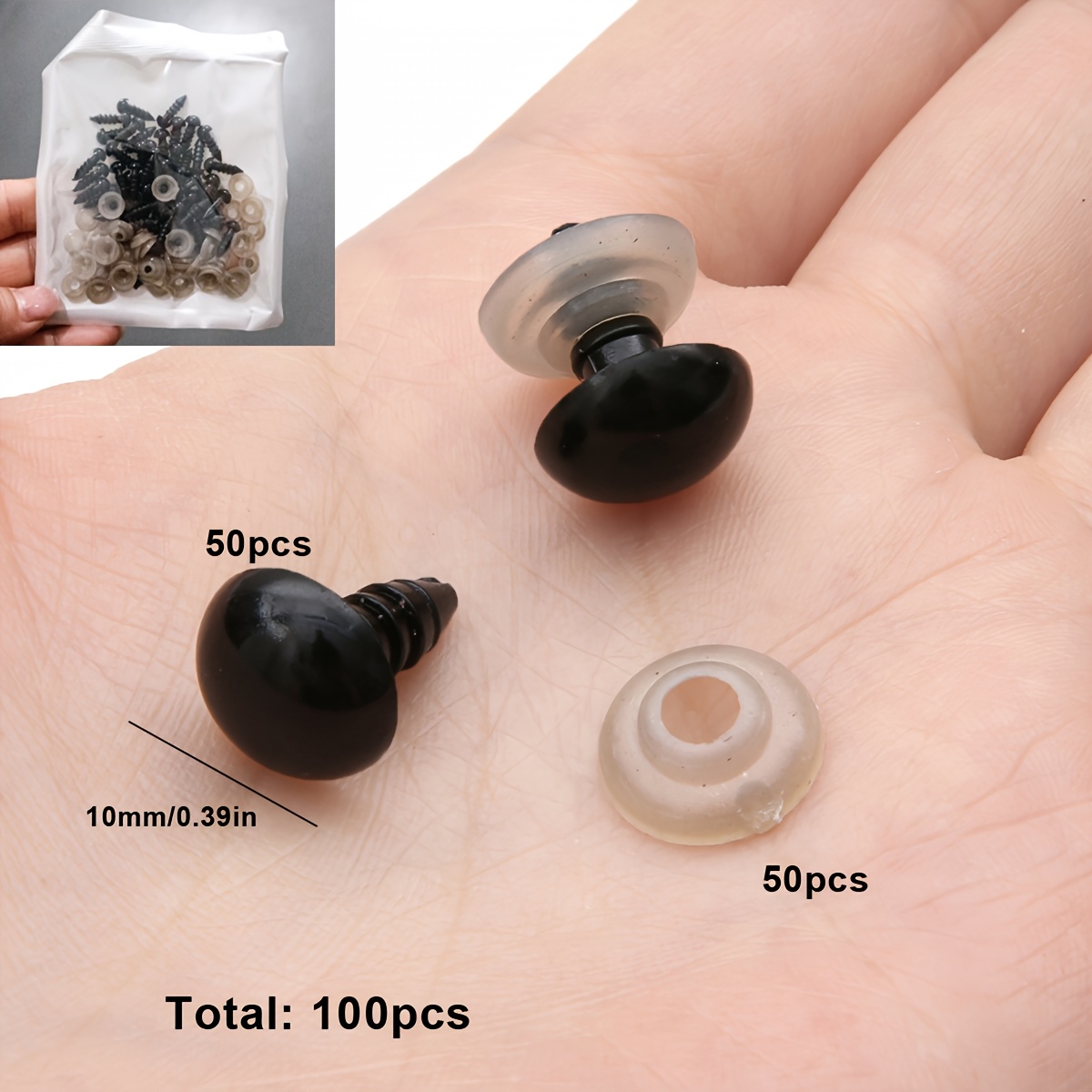 460pcs Assorted Sizes Safe DIY Doll Eyes Kit