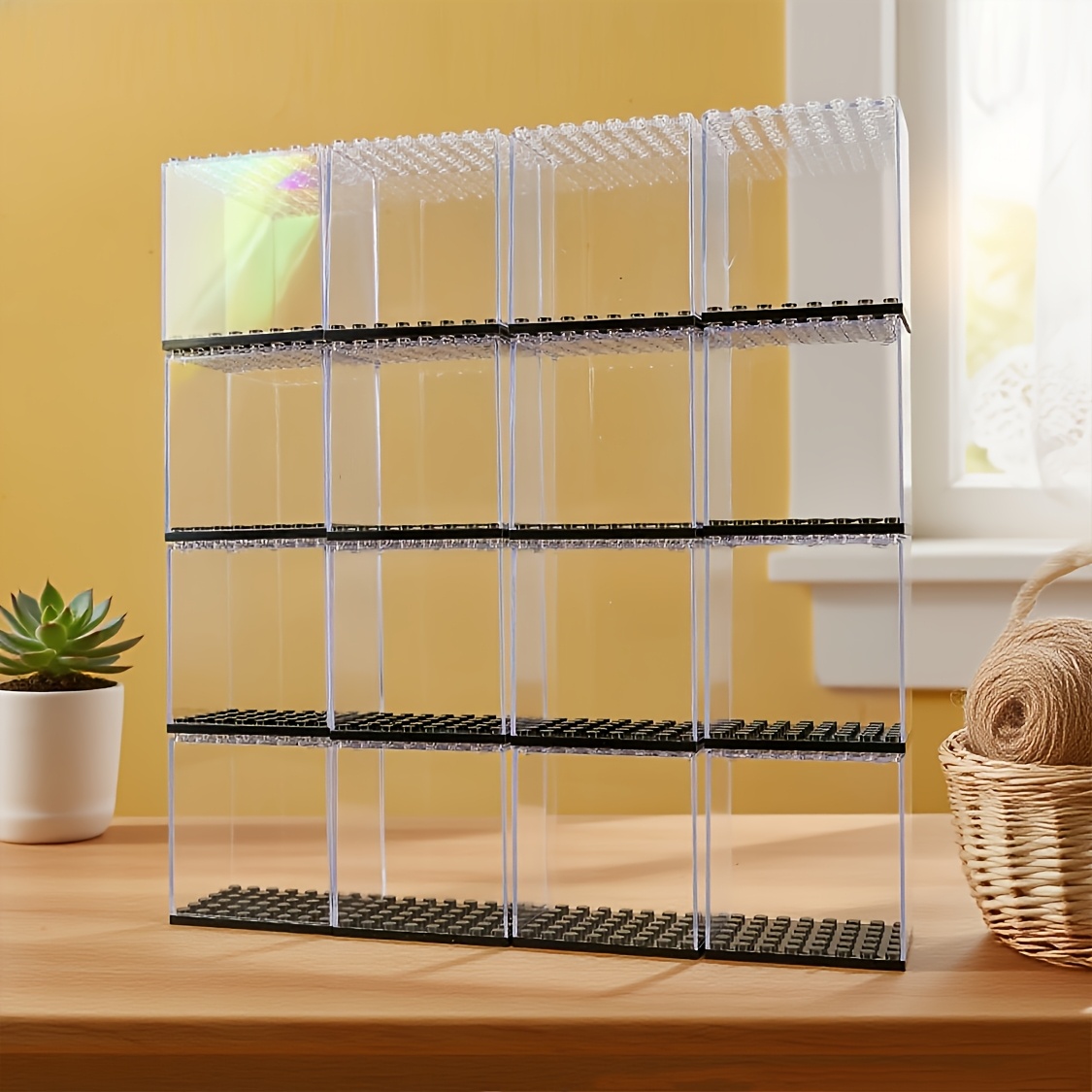 Image of Building Block Figure Dustproof Storage Box Transparent Acrylic Mini Figure Display Box Suitable For Standard Figure Size Gift 16pcs