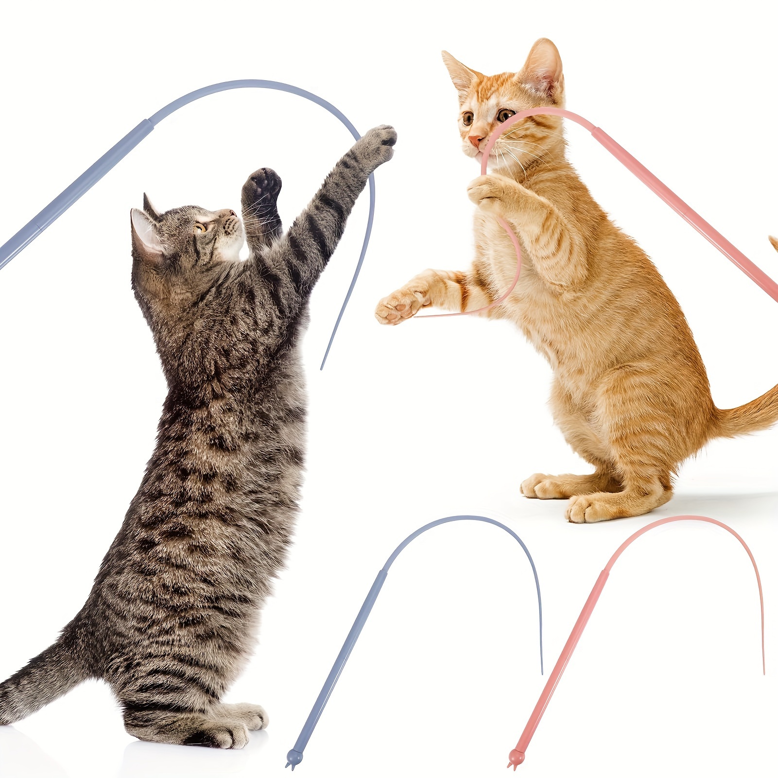 Cat Teaser Stick, Cat Fishing Pole Toy Colorful with Bell, Fishing Pole Cat  Toy, Cat Fishing Rod, Cat String Toy, Cat Stick Toy for Bored Indoor Cats