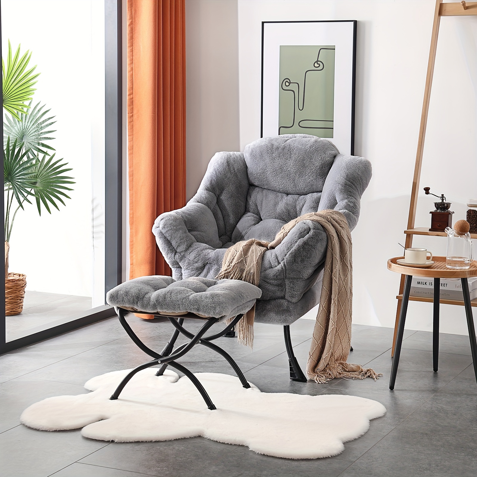 Accent Chairs Small Chair And Footstool Armchair With Small
