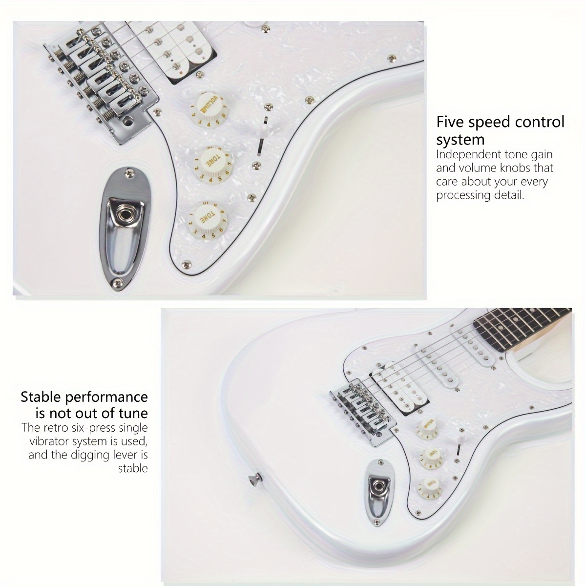 adult professional beginner solid color electric guitar smooth feel single pendulum st electric guitar set comes with a free electric guitar storage bag