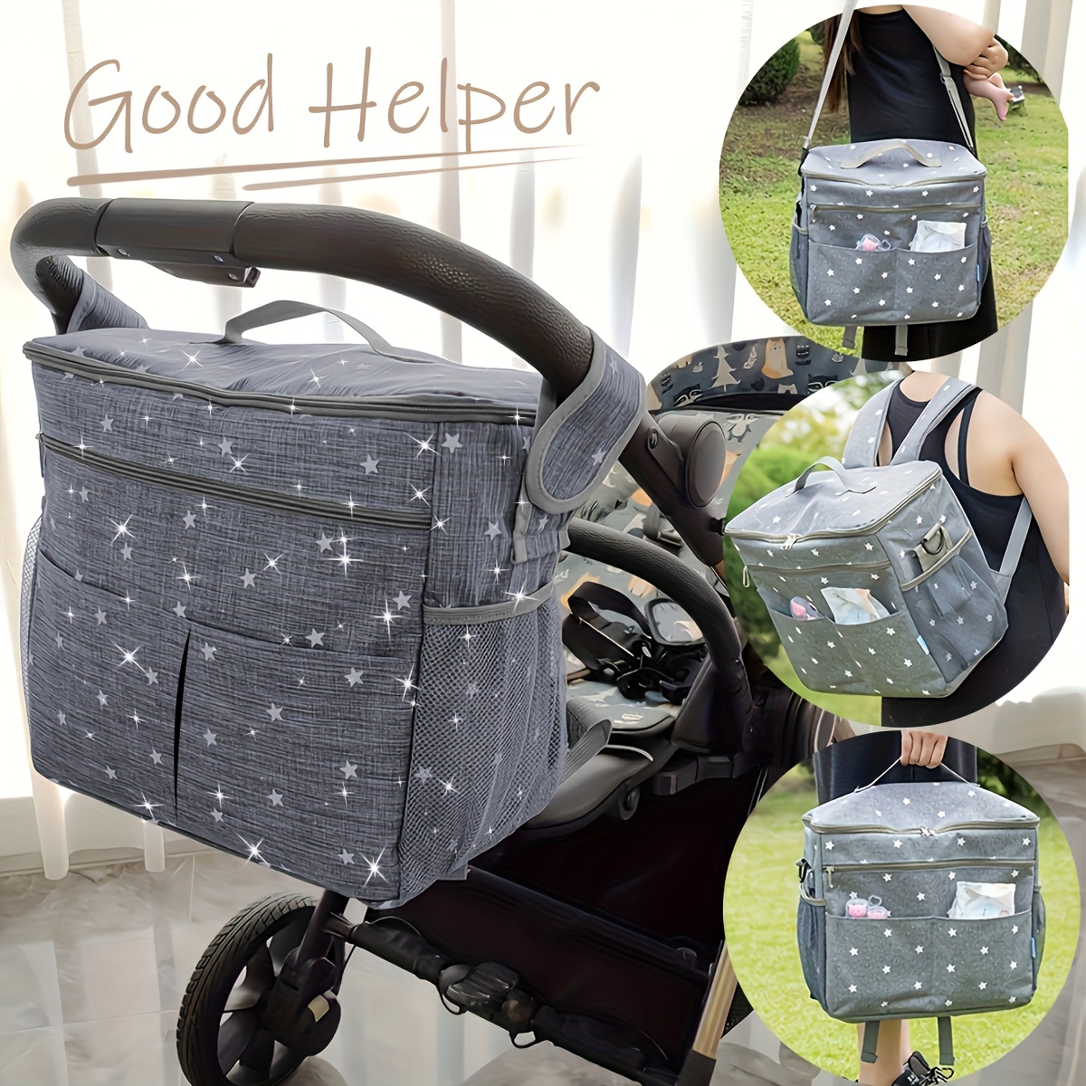 

A Stylish Women's Diaper Bag: A Spacious Backpack To Organize A Stroller , A Miscellaneous Bag For The Stroller, A Storage Hanging Bag, A Multifunctional Large-capacity Backpack, A Travel Essential.