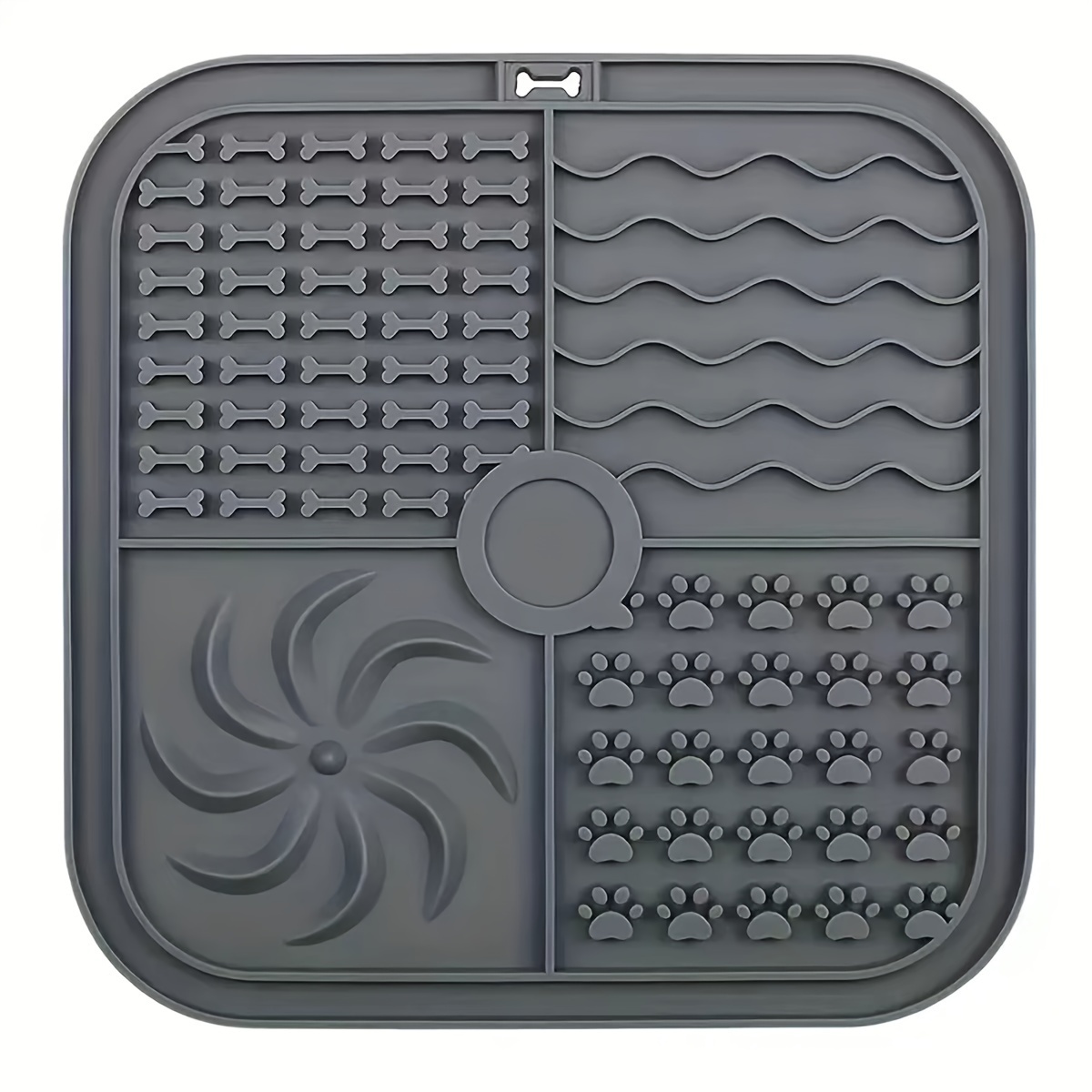 Image of Silicone Pet Feeding Mat 1-pack, Non-slip Dog Slow Feeder Lick Pad With Suction Base, Food Grade Lick Mat For Pets, Promotes & Licking Habits