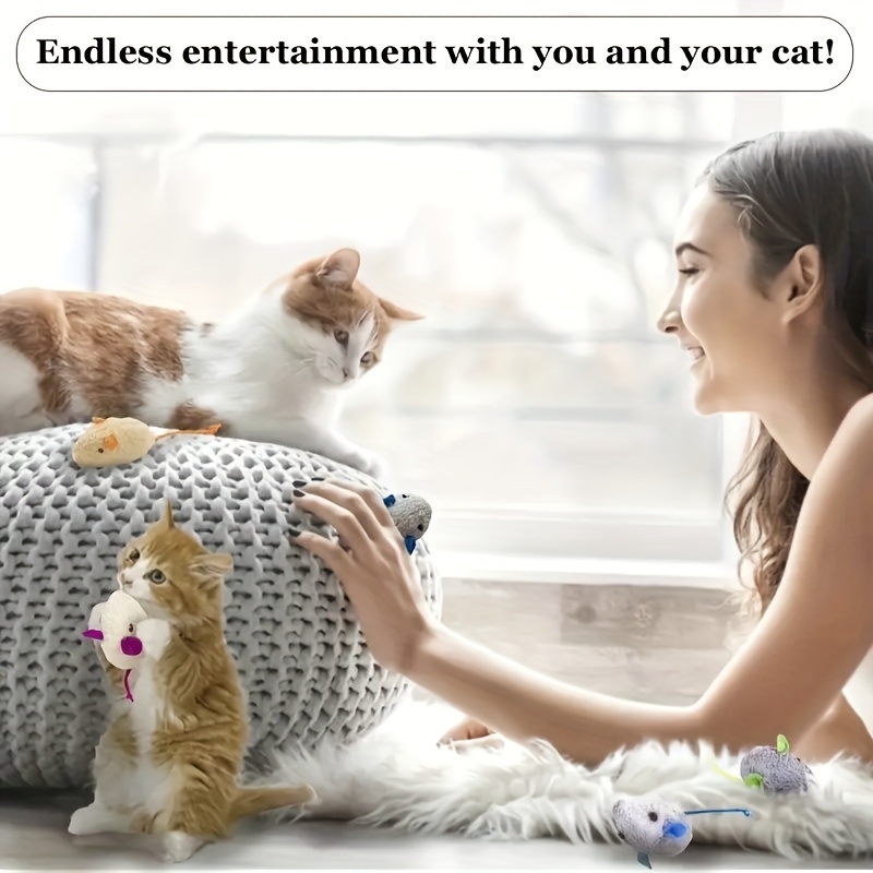 random 3 7 10pcs cat toys mice kitten toys self entertainment interactive toys realistic vanilla mouse interactive cat toys without battery Product details 1