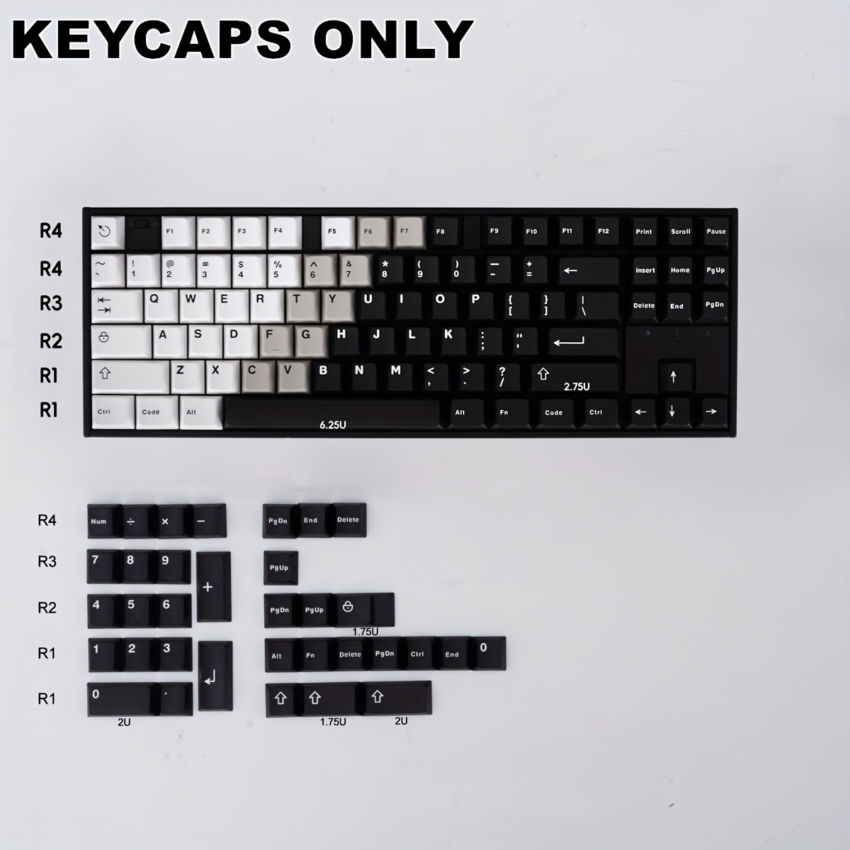 Gradient Keycaps Abs Material 121 Keys Cherry Profile Double