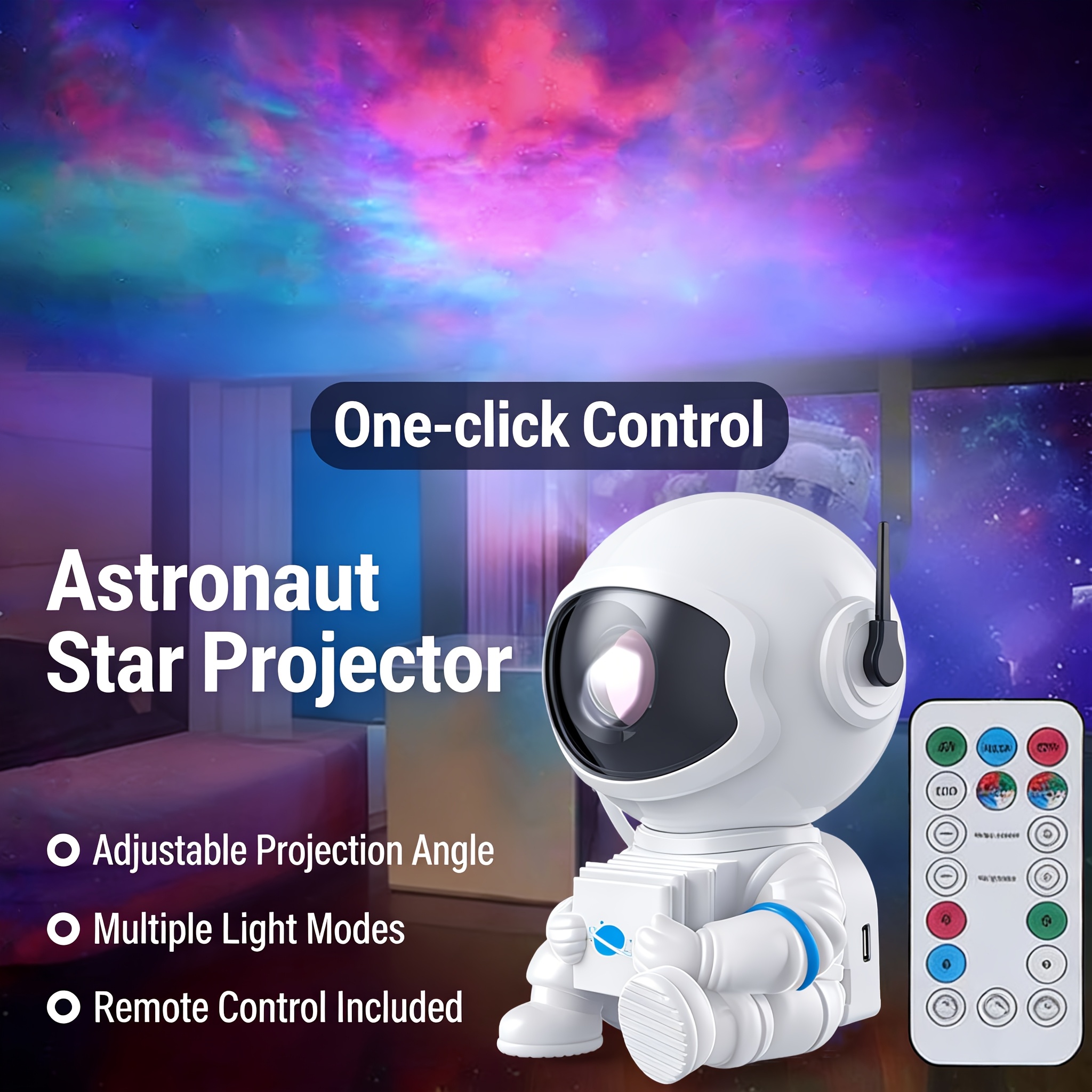 remote controlled astronaut star projector spinning   nebula   for   a cozy atmosphere in your bedroom Product details 7